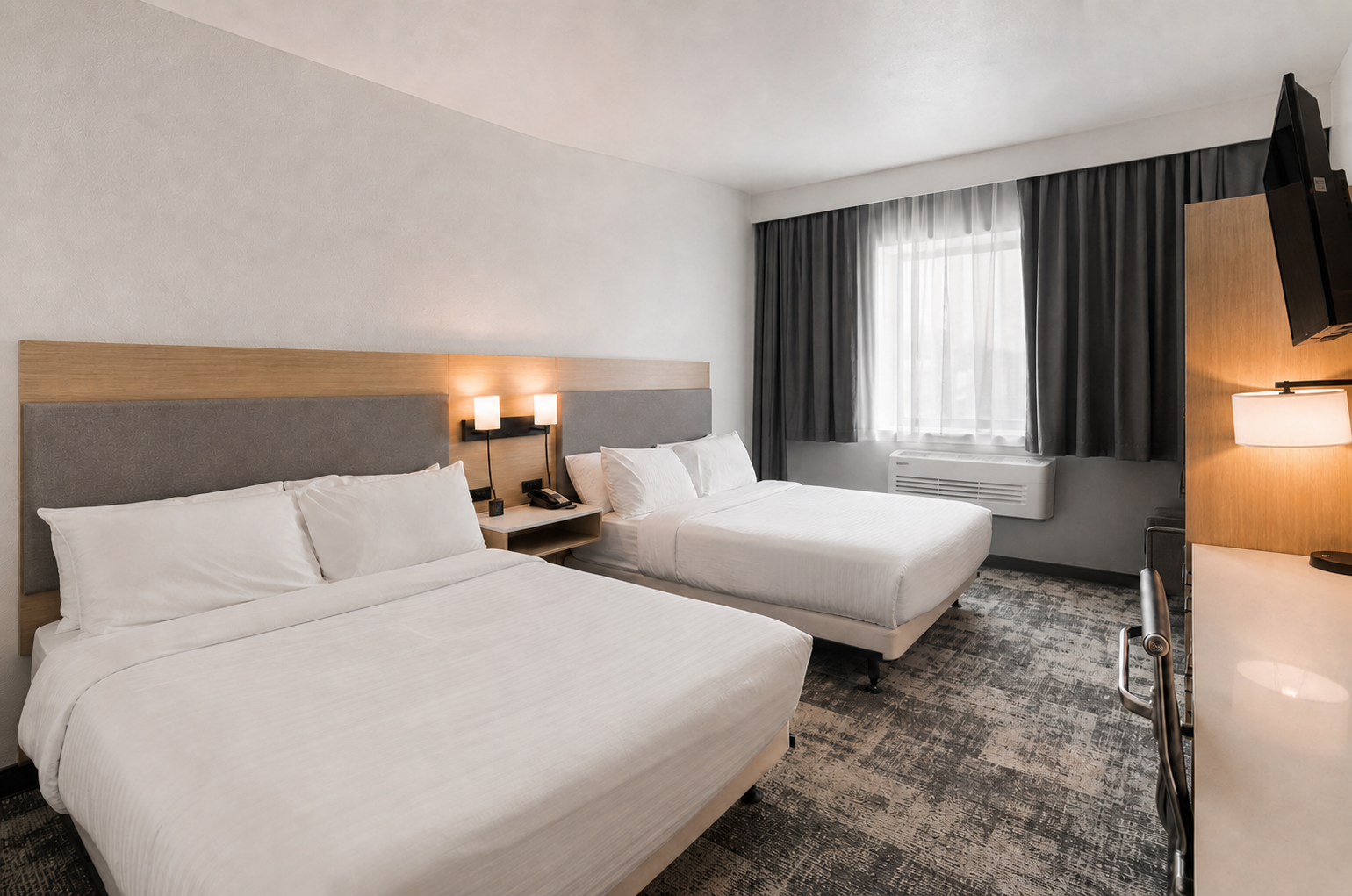 Best Western Colfax guestroom with modern AC