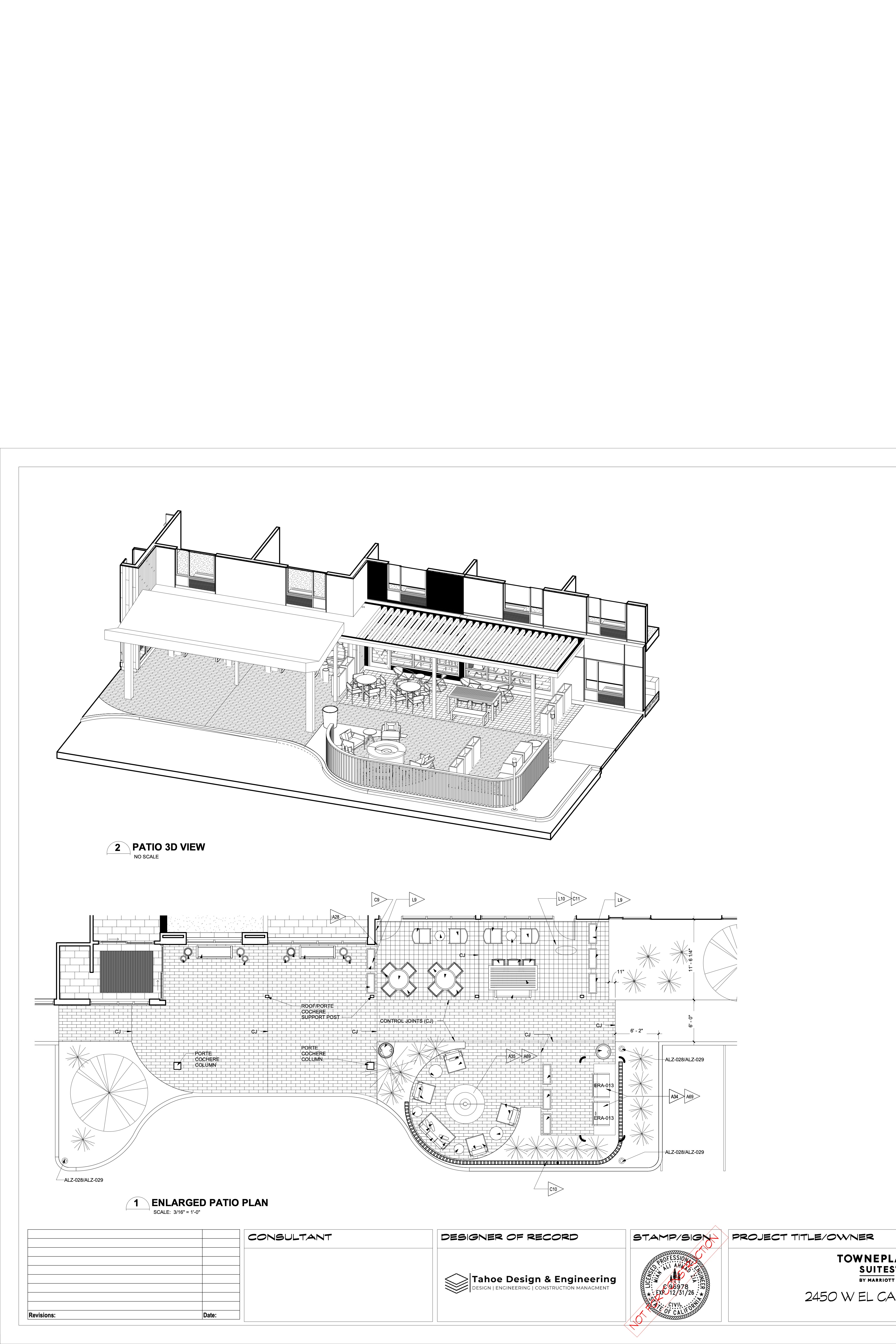 TownePlace Suites Natomas patio plan sheet